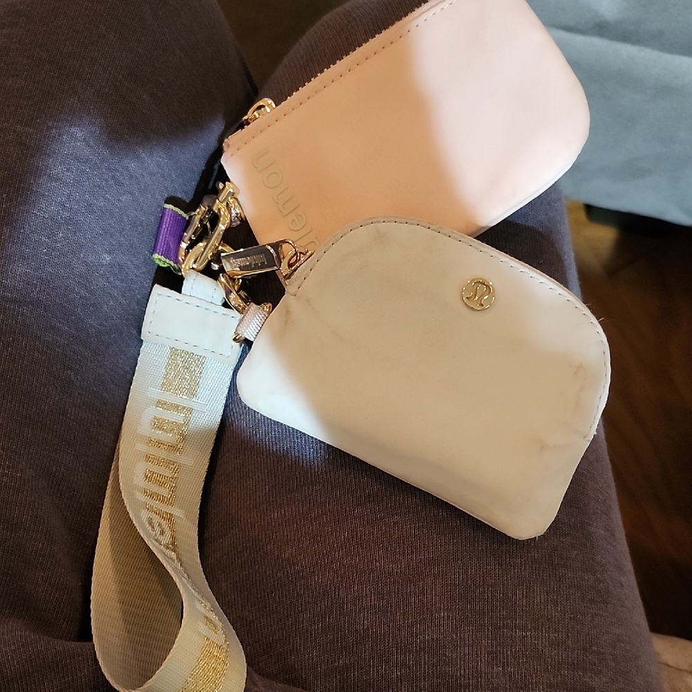 lululemon athletica Pink and Cream Crossbody Bag